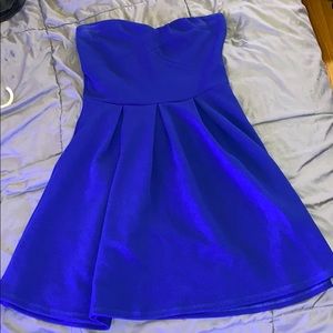 Strapless mini dress